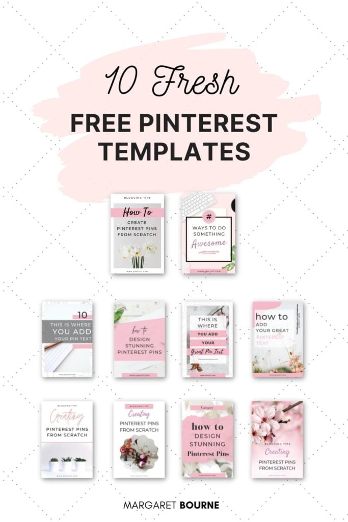 Customizable Pinterest Templates Blush Pink Pinterest Templates Canva Pinterest Pins Blog Pins